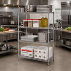 Thumbnail image #2 for Metro Super Erecta N526BR Stationary Starter Wire Shelving Unit, 30"W x 24"D x 63"H, 4 Shelves, Zinc Finish