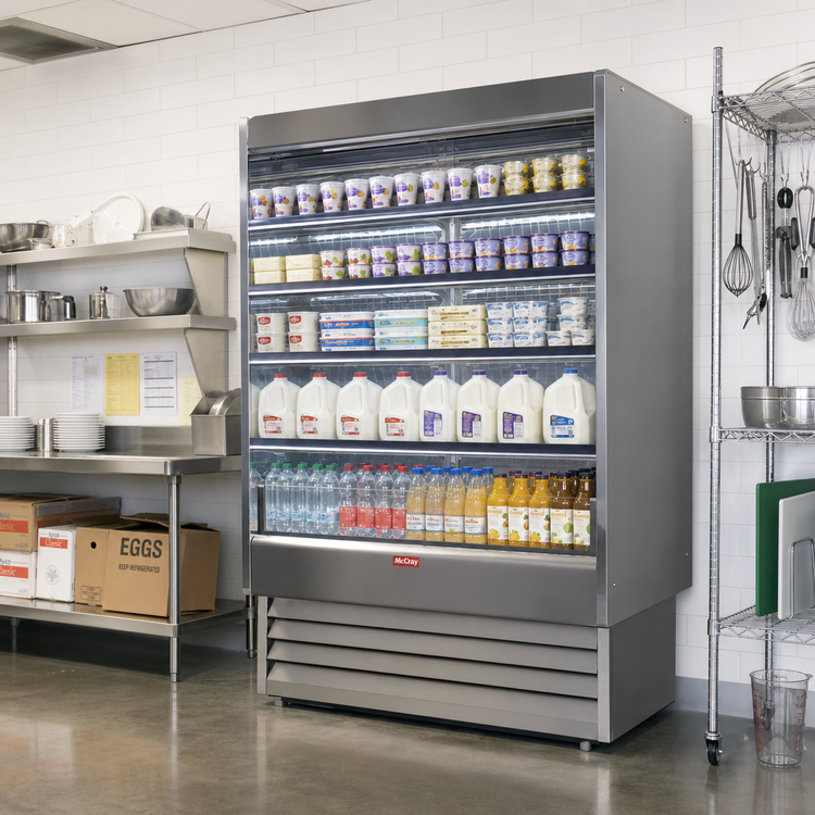 Product image #2 for Howard-McCray 35E Series Dairy Open Merchandiser, 51-Inch, Self-Contained, LED, Stainless Steel