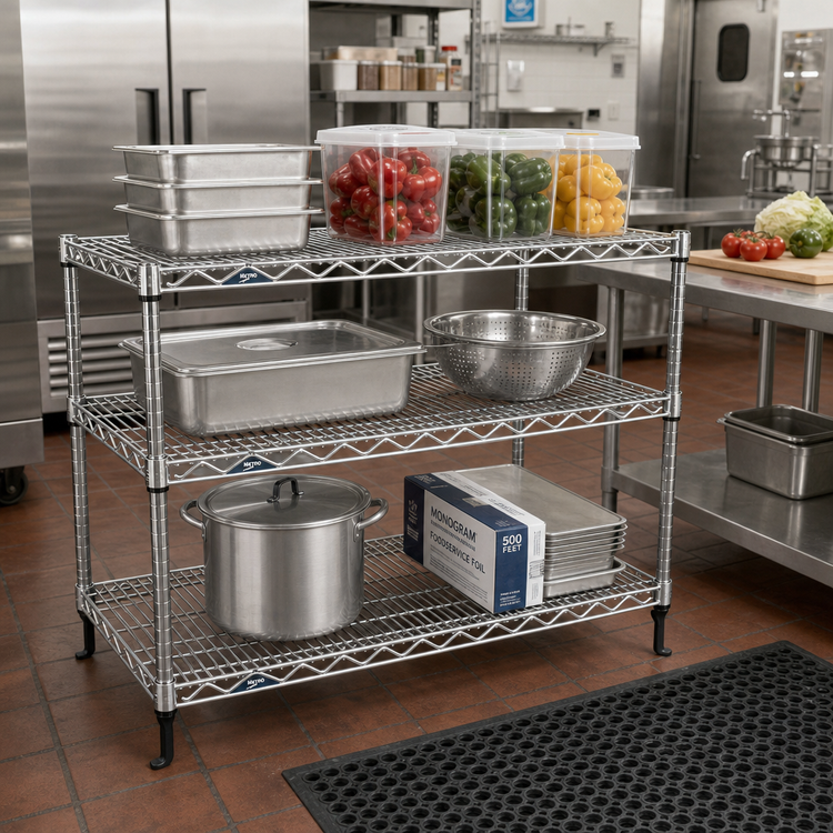Product image #2 for Metro Super Adjustable Super Erecta 54"W x 24"D Wire Shelf, Stainless Steel Finish