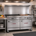Thumbnail image #2 for Southbend Ultimate 60-Inch Commercial Gas Range with 4 Open Burners, 36-Inch Griddle, Standard Oven and Convection Oven