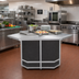 Thumbnail image #2 for Atlas Metal 30-1/2 Inch Inside Corner Mobile Modular Serving Counter with Stainless Steel Top and Bottom Shelf