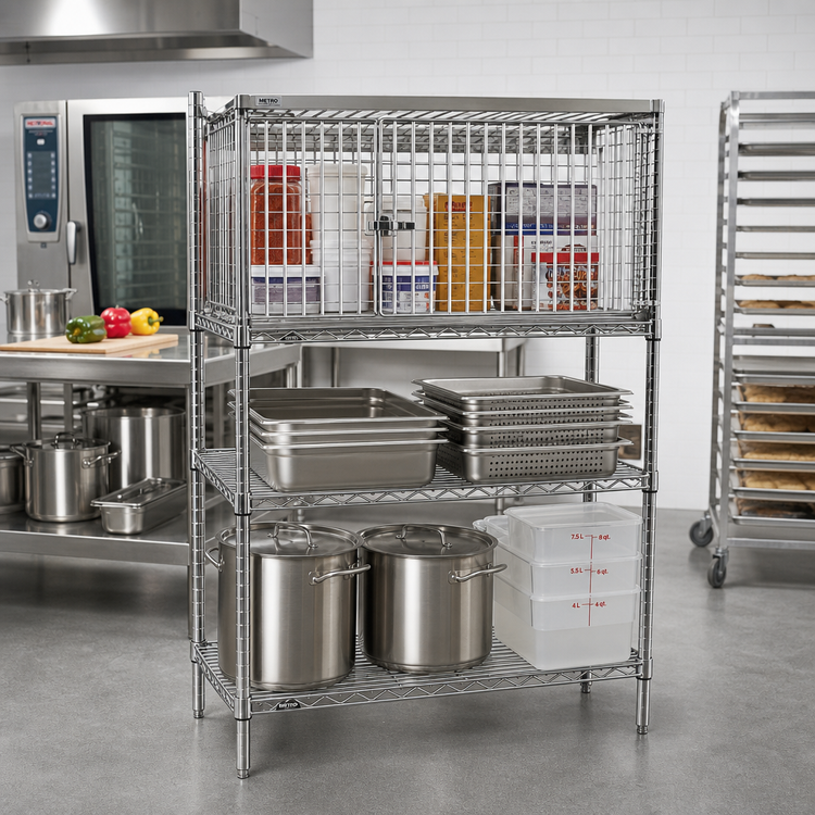 Product image #2 for Metro Super Erecta Chrome Security Cage Module with Door, 48 x 24 x 20 Inches