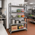 Thumbnail image #2 for Cambro Camshelving Elements XTRA High Density Top Rail Stationary Starter Unit, 21 x 60 x 81 Inch, 5-Tier