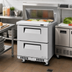 Thumbnail image #2 for Turbo Air Super Deluxe 27-1/2-Inch Front Breathing One-Section Sandwich/Salad Prep Table with 2 Drawers and 8 Sixth-Size Pan Top