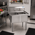 Thumbnail image #2 for BK Resources 2-Compartment Stainless Steel Sink, No Drainboards, 24 x 24 x 14-Inch Bowls