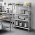 Thumbnail image #2 for Fermostock 4-Tier Corner Expansion Polymer Shelving Kit, 83 Inch H x 35 Inch W x 22 Inch D