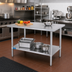 Thumbnail image #2 for Sapphire Manufacturing SMT-3648S 48 Inch x 36 Inch Stainless Steel Work Table with Adjustable Undershelf