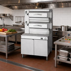 Thumbnail image #2 for Cleveland Range PGM3002 Gas Pressure Steamer, 2-Compartment, Manual Controls, 300,000 BTU, 36-Inch Cabinet Base