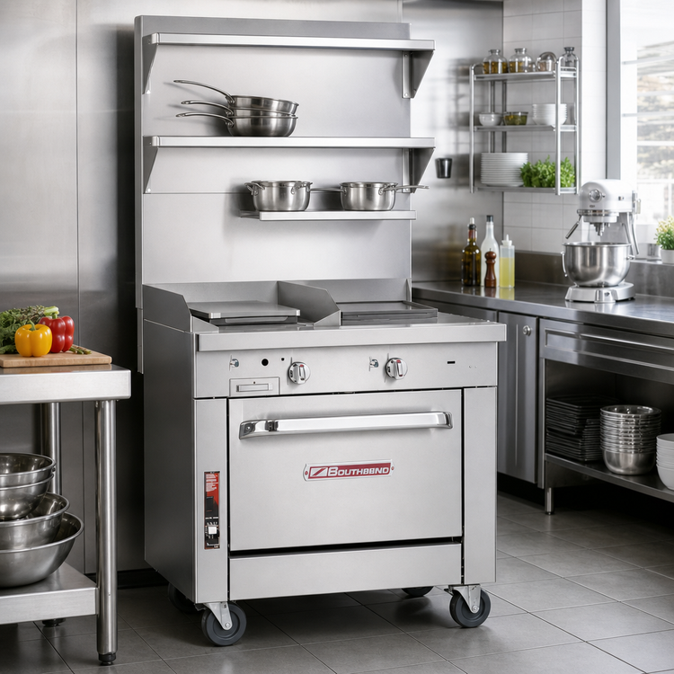 Product image #2 for Southbend Platinum 36-Inch Heavy Duty Modular Gas Range with Two 18-Inch French Hot Tops