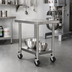 Thumbnail image #2 for 5-Inch Stainless Steel Stem Caster Set for 24-Inch Tall Tables and Mixer Stands