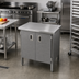 Thumbnail image #2 for John Boos Enclosed Base Stainless Steel Work Table with Hinged Doors, 48 x 24 Inches