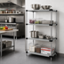 Thumbnail image #2 for Quantum Solid Stainless Steel Shelving Starter Kit, 54 x 24 x 54 Inches, 4 Shelves