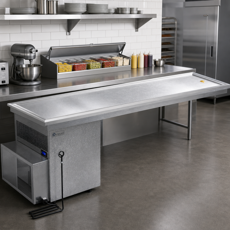 Product image #2 for Randell RFT-6 82-Inch Drop-In Refrigerated Frost Top with 6-Pan Capacity