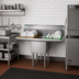 Thumbnail image #2 for KoolMore 45-Inch One-Compartment Commercial Stainless Steel Sink with Dual Drainboards and Backsplash