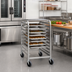 Thumbnail image #2 for Cres Cor Half-Height Knock Down Mobile Utility Pan Rack, 10-Pan Capacity, 18 x 26 Inch Pans, 5-Inch Swivel Casters