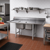 Thumbnail image #2 for Eagle Group 414 Series 2-Compartment Stainless Steel Sink with Left and Right Drainboards, 84-1/2 Inch Wide