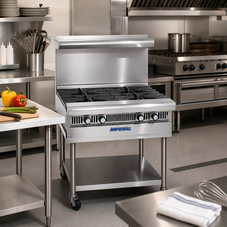 Product image #2 for Imperial Spec Series Heavy Duty 12-Inch Modular Add-A-Unit Gas Range with 2 Open Burners