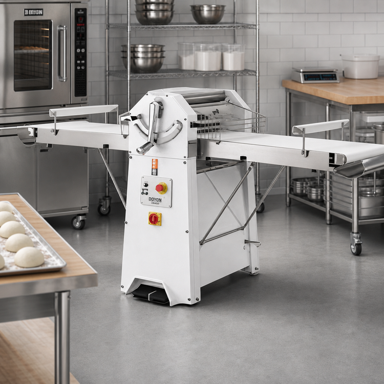 Product image #3 for Doyon LMA620 Reversible Floor Model Dough Sheeter with 19-11/16 Inch Stainless Steel Rollers