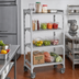 Thumbnail image #3 for Cambro Camshelving Premium High Density Mobile Solid Starter Unit, 4-Shelf, 21 x 54 x 75-1/4 Inches, Speckled Gray