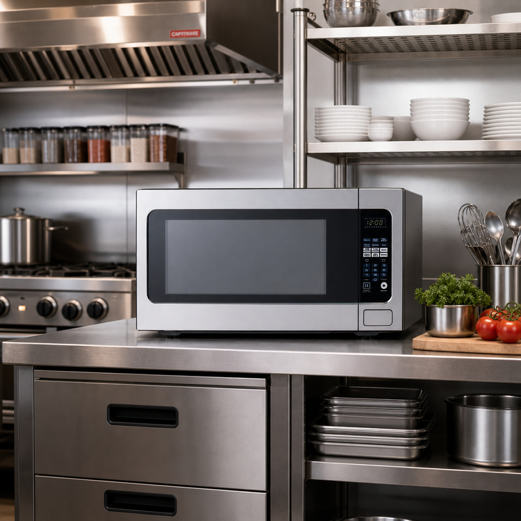 Product image #3 for Summit Appliance Countertop Microwave Oven, 2.2 Cu. Ft., 1200W, Stainless Steel Front