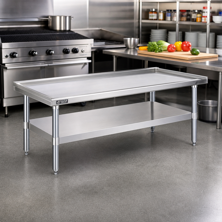 Product image #2 for Eagle Group 36-3/8 Inch Stainless Steel Top Griddle Equipment Stand with Adjustable Undershelf