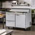 Thumbnail image #3 for Turbo Air PRO Series 48-Inch Two-Section Sandwich/Salad Prep Table with 12-Pan Top, 1 Door, and 2 Drawers