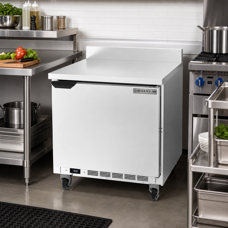 Product image #2 for Beverage-Air 32-Inch One-Section Worktop Freezer with Solid Door, 7.2 Cu. Ft.