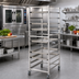 Thumbnail image #2 for Panco Mobile Full-Height Stainless Steel Utility Rack for 18 x 26 Trays