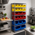Thumbnail image #2 for Quantum Heavy-Duty Stationary Wire Shelving Unit with Bin Assortment, 36 x 24 x 75 Inch