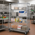 Thumbnail image #2 for Quantum Mobile Enclosure Wire Shelving Cart with 4 Shelves, 60W x 18D x 81H, Chrome Plated Finish