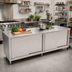 Thumbnail image #2 for John Boos 144-Inch x 30-Inch Cabinet Base Enclosed Work Table with Sliding Doors
