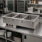 Thumbnail image #2 for Vollrath 36404HD 3-Well Drop-In Electric Hot Food Well, Wet Operation, Individual Infinite Controls, Insulated, 316 Stainless Steel, 120V