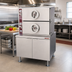 Thumbnail image #2 for Crown SCDA-3 Three-Compartment Steam Coil Do-All Dual-Pressure Steamer with Cabinet Base