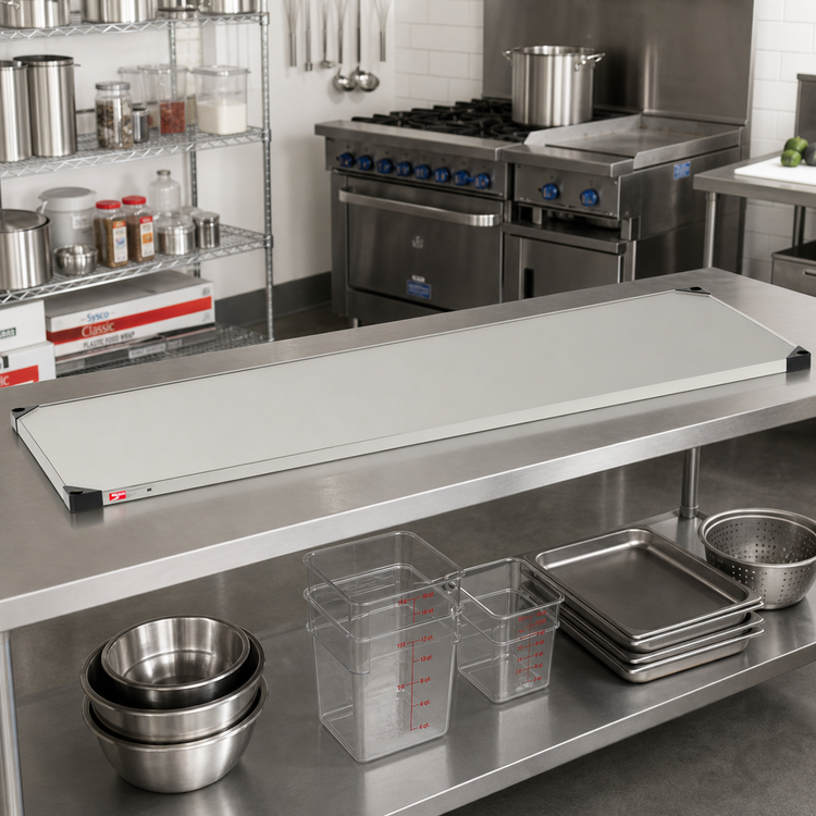 Product image #2 for Metro Super Erecta 72 in. x 24 in. Flat Solid Stainless Steel Shelf with Raised Ship's Edge