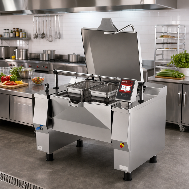 Product image #2 for Betterpan UDBRG038CV1 38 Gallon Gas Tilting Skillet Braising Pan with Touch Screen Controls
