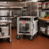 Thumbnail image #3 for Metro HotBlox Narrow 4-Pan Undercounter Pass-Thru Heated Holding Cabinet with Clear Front and Rear Doors