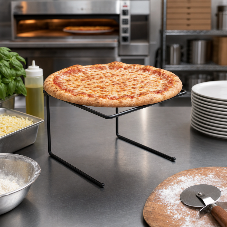 Product image #2 for American Metalcraft 12-Inch Square Black Universal Pizza Stand, 7-Inch High