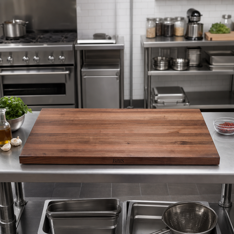 Product image #2 for Boos Block American Black Walnut Kitchen Countertop, 48" x 25" x 1-1/2", Varnique Finish