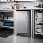Thumbnail image #3 for Summit Commercial Summit Appliance BIM44GCSS Commercial Undercounter Clear Cube Ice Maker, 25 lb Storage Bin, Stainless Steel, Built-In Pump