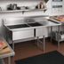 Thumbnail image #2 for Eagle Group Spec-Master Supermarket Meat Platter Three-Compartment Sink, 59 x 37 in., 10 in. Backsplash