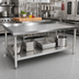 Thumbnail image #2 for John Boos Stallion 60 Inch x 30 Inch Stainless Steel Equipment Stand with Adjustable Undershelf