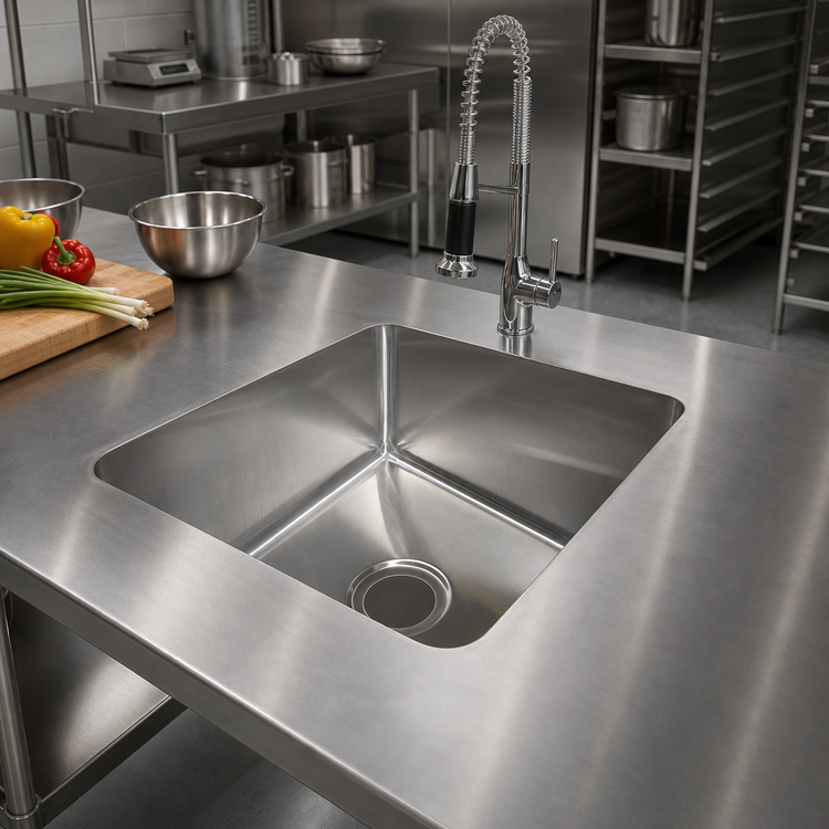Product image #2 for John Boos Weld-In Undermount 1-Compartment Stainless Steel Sink