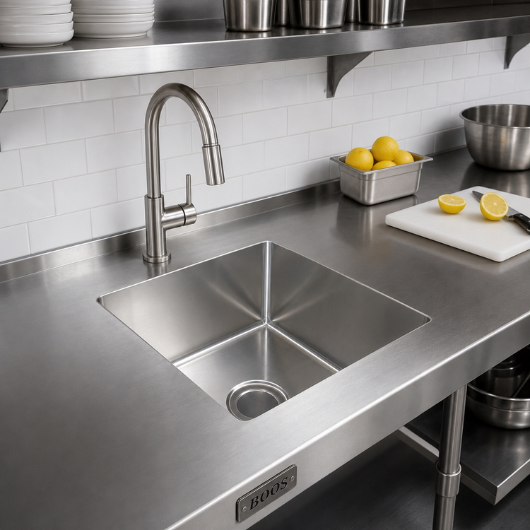 Product image #2 for John Boos Weld-In Undermount 1-Compartment Stainless Steel Sink