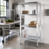 Thumbnail image #2 for New Age T-Bar Series 4-Tier Aluminum Cantilevered Shelving Unit, 36