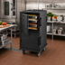 Thumbnail image #3 for Cambro Ultra Camcart® Double-Compartment Front-Loading Insulated Food Pan Cart, 120-Qt., Heavy-Duty Casters, Black