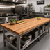 Thumbnail image #2 for John Boos Appalachian Red Oak Island Countertop, 120 x 27 x 1-1/2 Inch, Edge Grain, Oil Finish