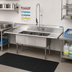 Thumbnail image #2 for BK Resources 84-Inch Economy 3-Compartment Stainless Steel Sink with Dual 18-Inch Drainboards