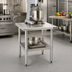 Thumbnail image #2 for Eagle Group 30 x 30 Inch Stationary Stainless Steel Mixer Stand with Adjustable Undershelf