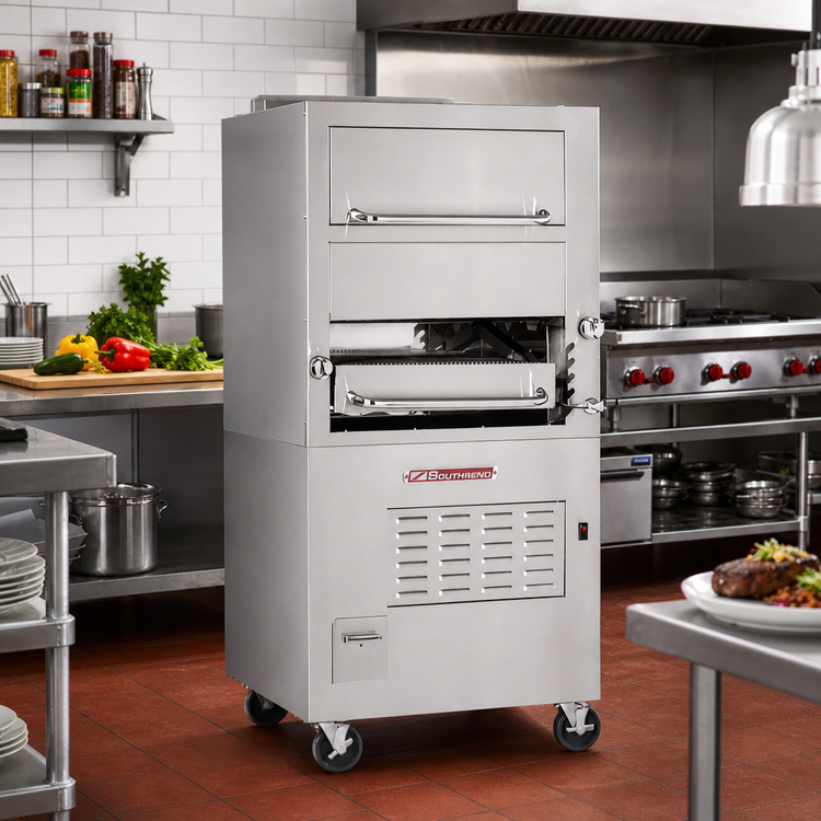 Product image #2 for Southbend 171 Freestanding Upright Gas Infrared Broiler with Enclosed Base and Warming Oven