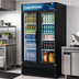 Thumbnail image #3 for Turbo Air Super Deluxe Two-Section Glass Door Merchandiser Refrigerator, 29.06 Cu. Ft., Bottom Mount, R-290